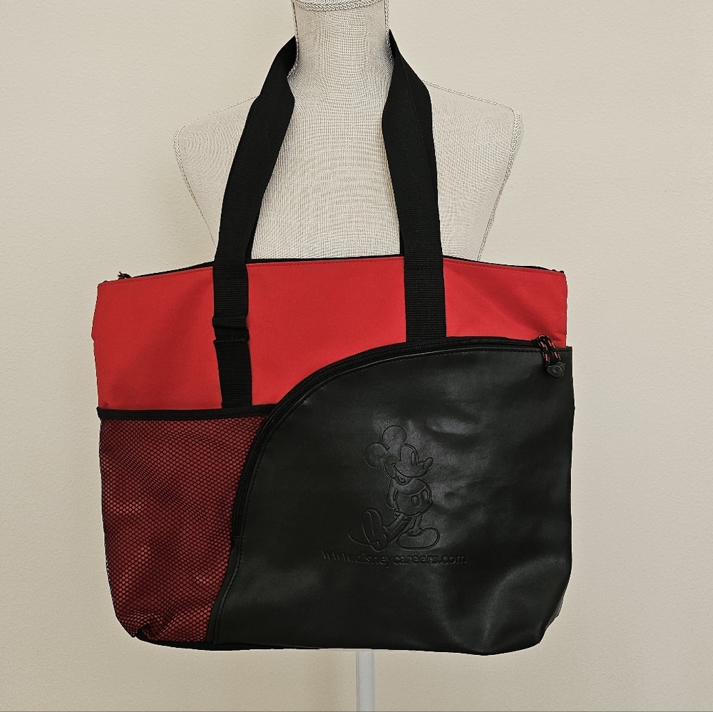 Disney Mickey Mouse Red And Black Cast Member Tote
